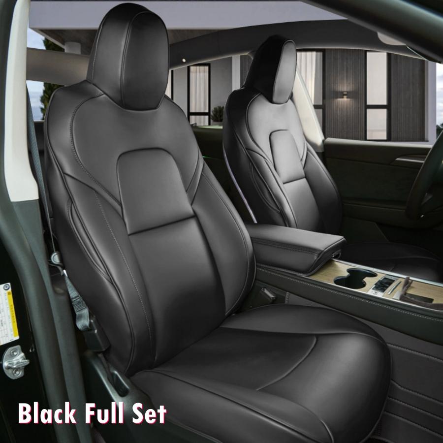 For Tesla Model Y Juniper 2025 Seat Covers 5 Seater for Model Y 20-24 Dog Pet Seat Covers Nappa PU Front & Rear Seat Protectors
