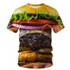 Funny Fried Eggs 3D Printed T-Shirts Food Hamburg French Fries Streetwear Men Women Fashion Short Sleeve T Shirt Kids Tees Tops