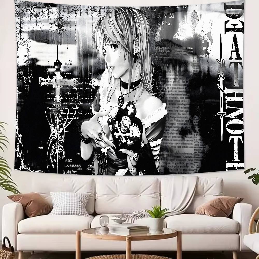 Fashion Hot DDeathS Cool NNote Anime Tapestry Decoration Bedroom Dormitory Background Cloth Holiday Living Room Club Tapestry
