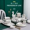 Bone China Luxury Dinnerware Sets Christmas Kitchen Gift Guests Porcelain Plates Set Wedding Party Dishes