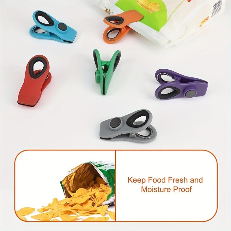 3/6/9PCS Chip Clips Bag Clips, Magnetic Bag Clip for Food Storage Heavy Duty, Plastic Food Clip for Chips,Snack, Kitchen, Refrigerator, Garden, Sewing