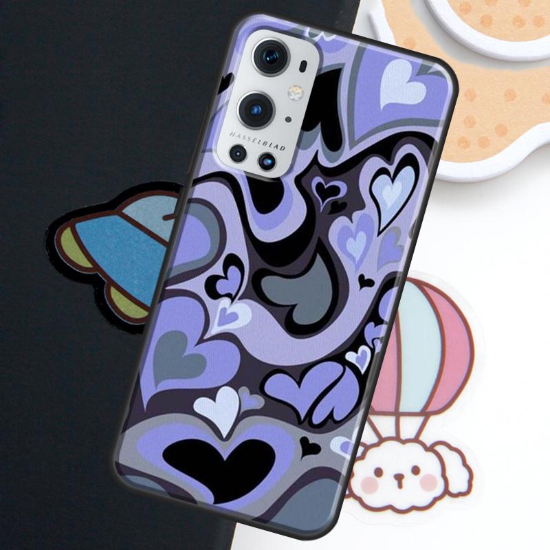 Purple Heart Swirl Aesthetic For Realme GT7 GT6 15 Pro 10 11 12 14 13 Pro Plus C75 C71 C65 C55 C63 C61 C53 C67 C35 Case