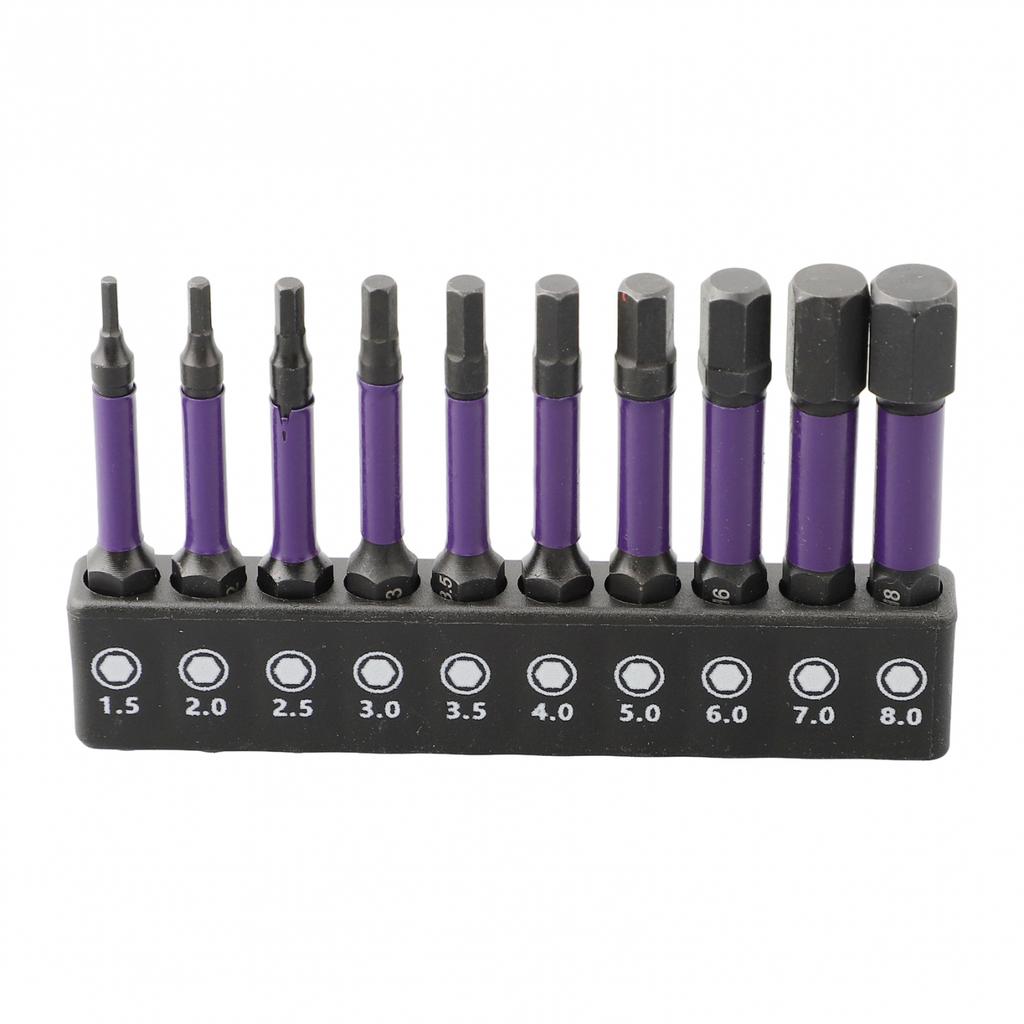 Magnetic Hex Head Screwdriver Bit Set with Holder 10Pcs for Impact Drivers