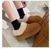 Snow boots women's 2025 new winter velvet thickened short tube non-slip warm cotton shoes platform casual cotton boots women