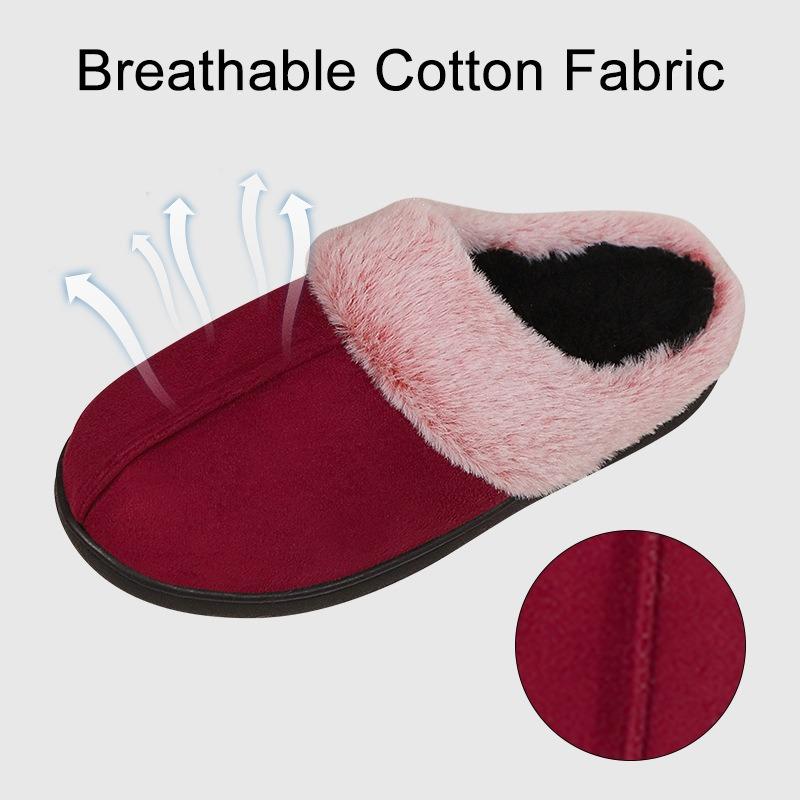 Anti-slip Cotton Shoes, Plush Warm Women's Shoes, Comfortable Slippers
