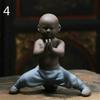 Kung Fu Ceramic Small Buddha Statue Monk Martial Art Figurine Ornament Home Gift