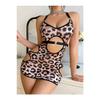 Leopard Sexy Nightgown Fantasy Maid Costume, Women's Sexy Nightgown