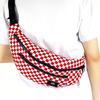 Vans Classic Checkerboard Casual Canvas Waist Bag Unisex bags Red White VN0A2ZXXRLM