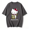 2026 Summer Hello Kitty Cartoon Printed Short Sleeve Pure Cotton Tshirt Womens Tees Parentchild Outfit Classic Fashion Tops