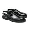 New Arrival 2024 Summer Hollow Out Men PU Leather Sandals Shoes Buckle Strap Men Beach Casual Shoes Black Brown