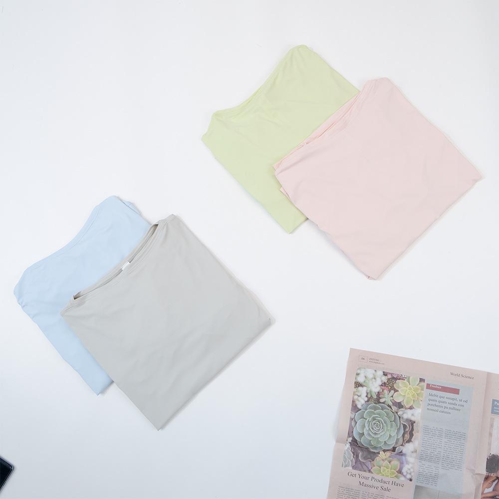 Schnelltrocknendes Eis-Seiden-Yoga-T-Shirt: Dehnbar, Weich, Rundhalsausschnitt, Sonnenschutz, Schlankmachende Passform für Sommer-Fitness