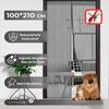 Heavy Duty Magnetic Screen Door Mesh Curtain Mosquito Net Bug Hands Free Partition Mute Striped Door Curtain Bedroom Ventilation