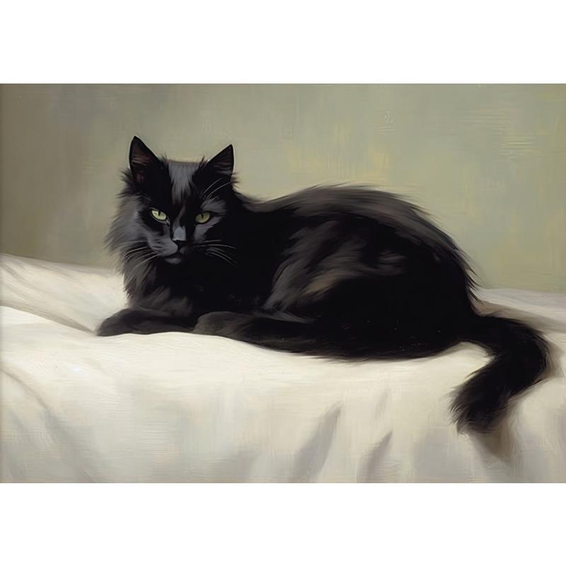 Vintage Easter Rabbit Black Cats Ginger Cat Sleep Swans Duck Owl Animal Poster Canvas Painting Print for Living Room Home Decor