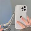 Korean Cute Pearl Love Heart Chain Clear Case For Iphone 14 13 12 11 Pro Xs Max X Xr 7 8 Plus Se 3 Jelly Shockproof Soft Cover
