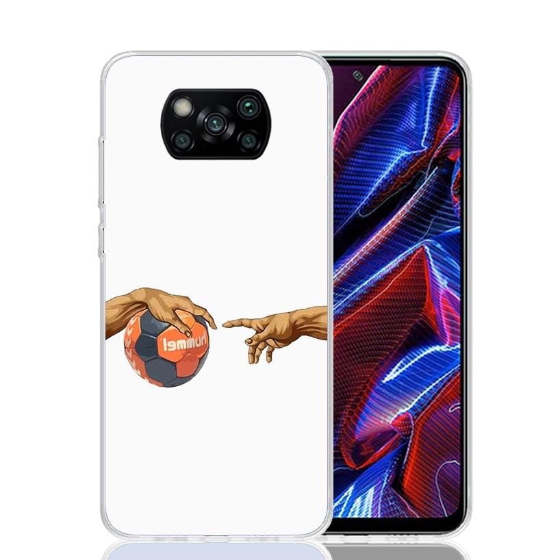 Handball Sport Phone Case For Xiaomi Poco X7 X6 X5 Pro F7 Ultra Redmi 15C 15 13 13C 12 12C 10 10A 10C 9 9A 9C 9T Cover Poco X7 X