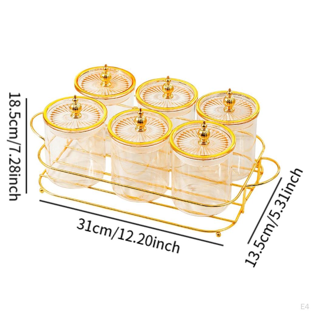 Dried Fruit Plate 6 Cookies Jars, Nordic Multipurpose Appetizer Serving Tray Divided