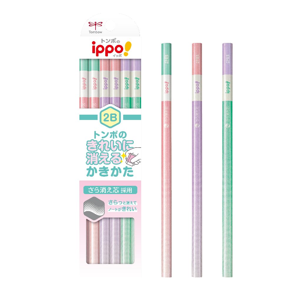 Tombow Pencil 2B Erasable Writing Pencils Erasing 1 Dozen Pink (Smooth Lead) KB-KSKW01-2B розовый