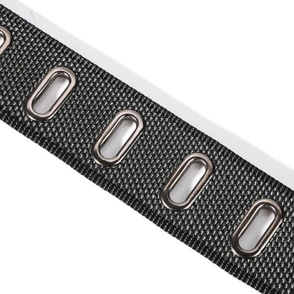 Fashion Nylon Waistband Belt Metal Buckle Gift Men's Belt Alloy Needle Buckle Decorative Belt