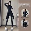Women's Autumn 2024 Yoga and Sportswear Set: Running Jacket, Tennis/Badminton Skirt, and Fitness Pants