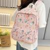 Cute Line Puppy Dog Print Backpack Large Capacity Schoolbag  Delicate Personality Trendy Student Bags Casual Travel Bags