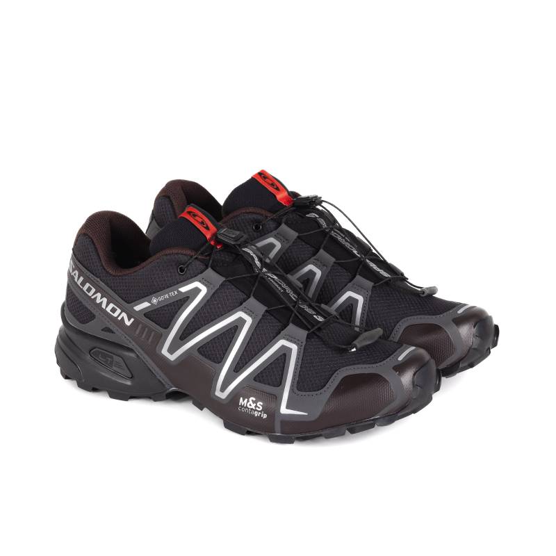 SALOMON Speedcross 3 Gtx Fashion Versatile Fabric Non-Slip Wear-Resistant Waterproof Low-Top Running Shoes Unisex Running Shoes Black 476002