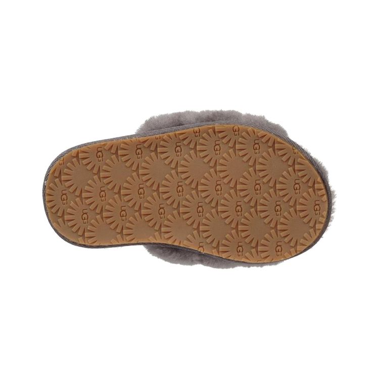 UGG Fluff Yeah Slide Comfortable Lightweight Furry Sandals Kids Sandals Charcoal 1098579T-CHRC