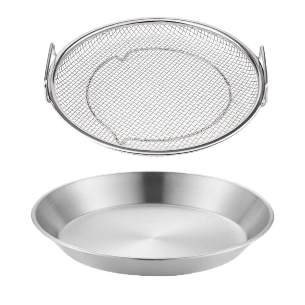 

Stainless Steel Chef Frying Strainer Reusable Mesh Strainer Basket Oil Filter Pan Set French Fries A 18cm