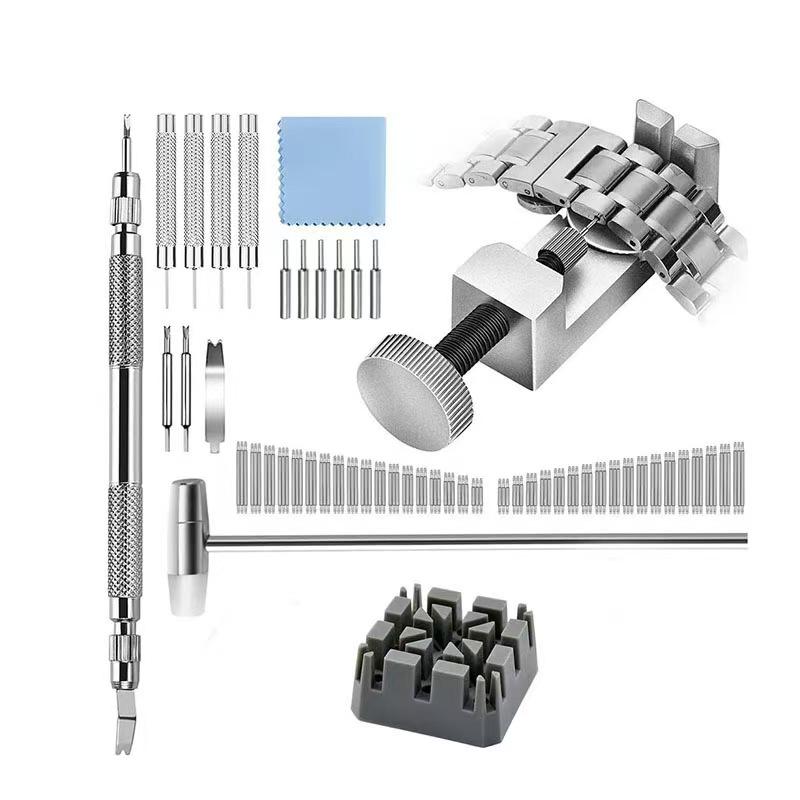 144-Piece Silver Watch Band Repair and Removal Tool Set