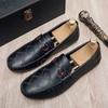 Summer Versatile Korean Version Breathable Non-slip Casual Leather Shoes 2025 New Driving One Pedal Doudou Shoes Men's Trendy Men's Shoes