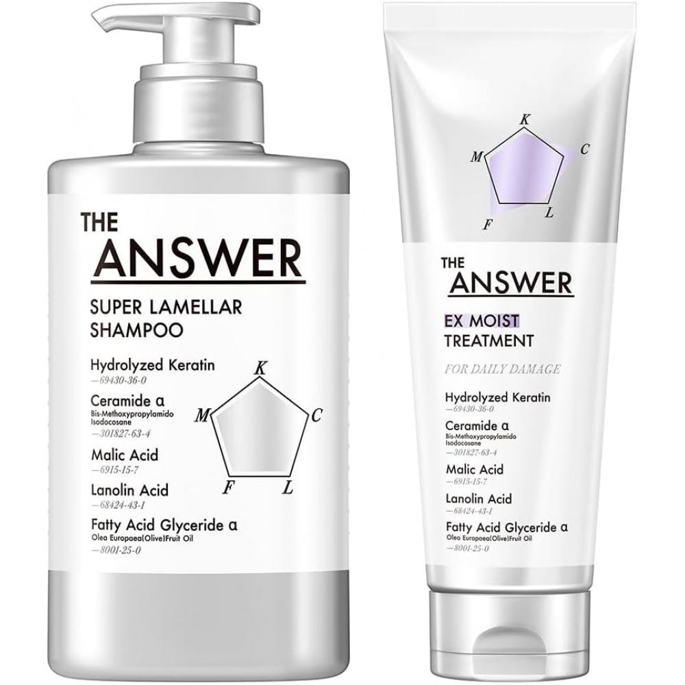 THe Answer Moist SHampoo   Treatment Set 5 Essential Ingredients For Beautiful H