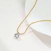 Wind Titanium Steel Rose Gold Collarbone Chain, Six-Claw Zircon Collarbone Chain, Temperament, Small Single Diamond Necklace, Women
