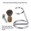 Men Shaving Brush Stainless Steel Stand Razor Holder for Salon Home Travel Use