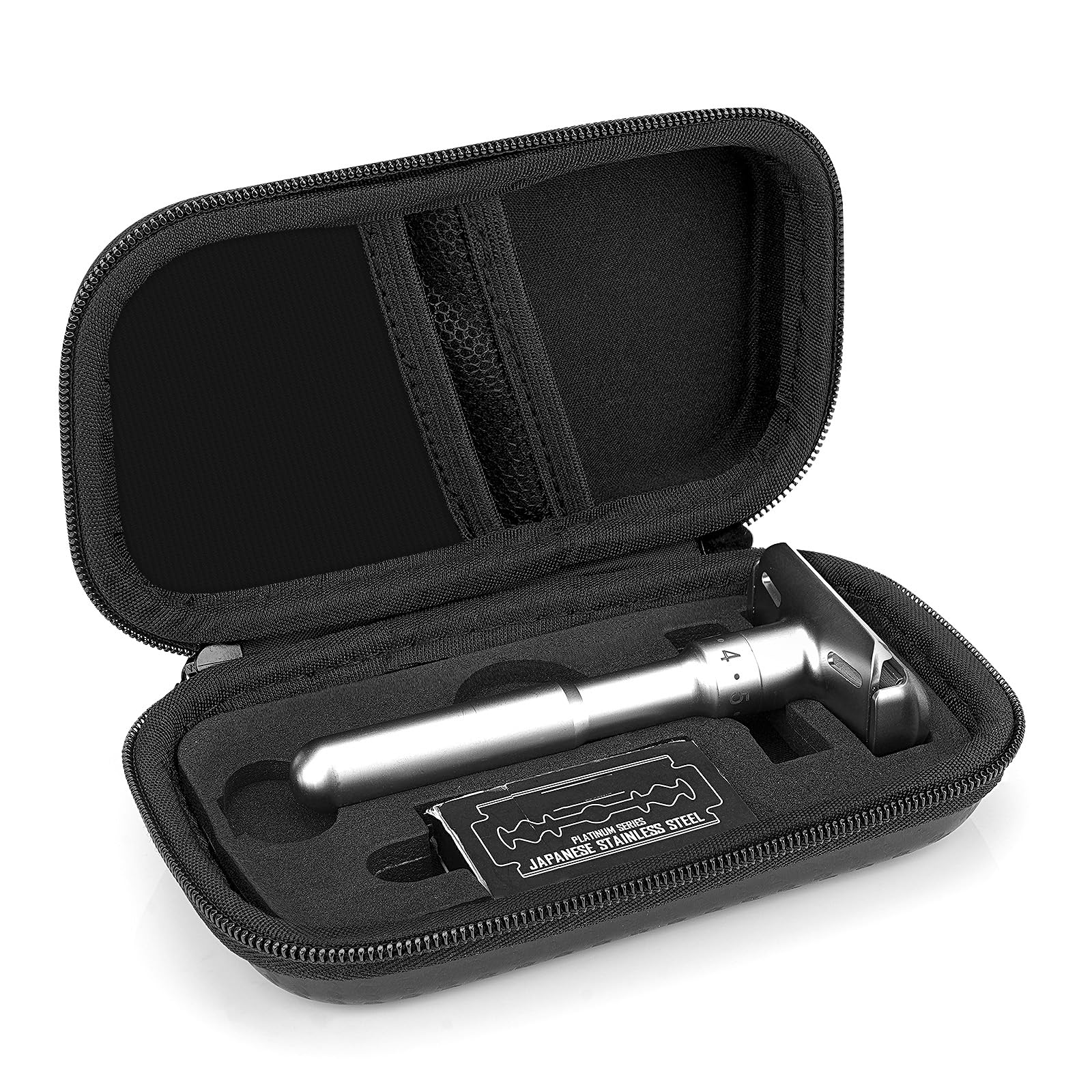 

Linkidea Durable Hard Shell Shaving Travel Protective Storage Box for Handle Razor Blades and Fits and Weishi Safety Razors Case, Short/Long