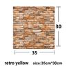 Samolepicí tapeta DIY pro tapety Domácí dekorace Vzor cihly Vodotěsné samolepky na zeď 3D 35*30cm List papíru na dekoraci pokoje
