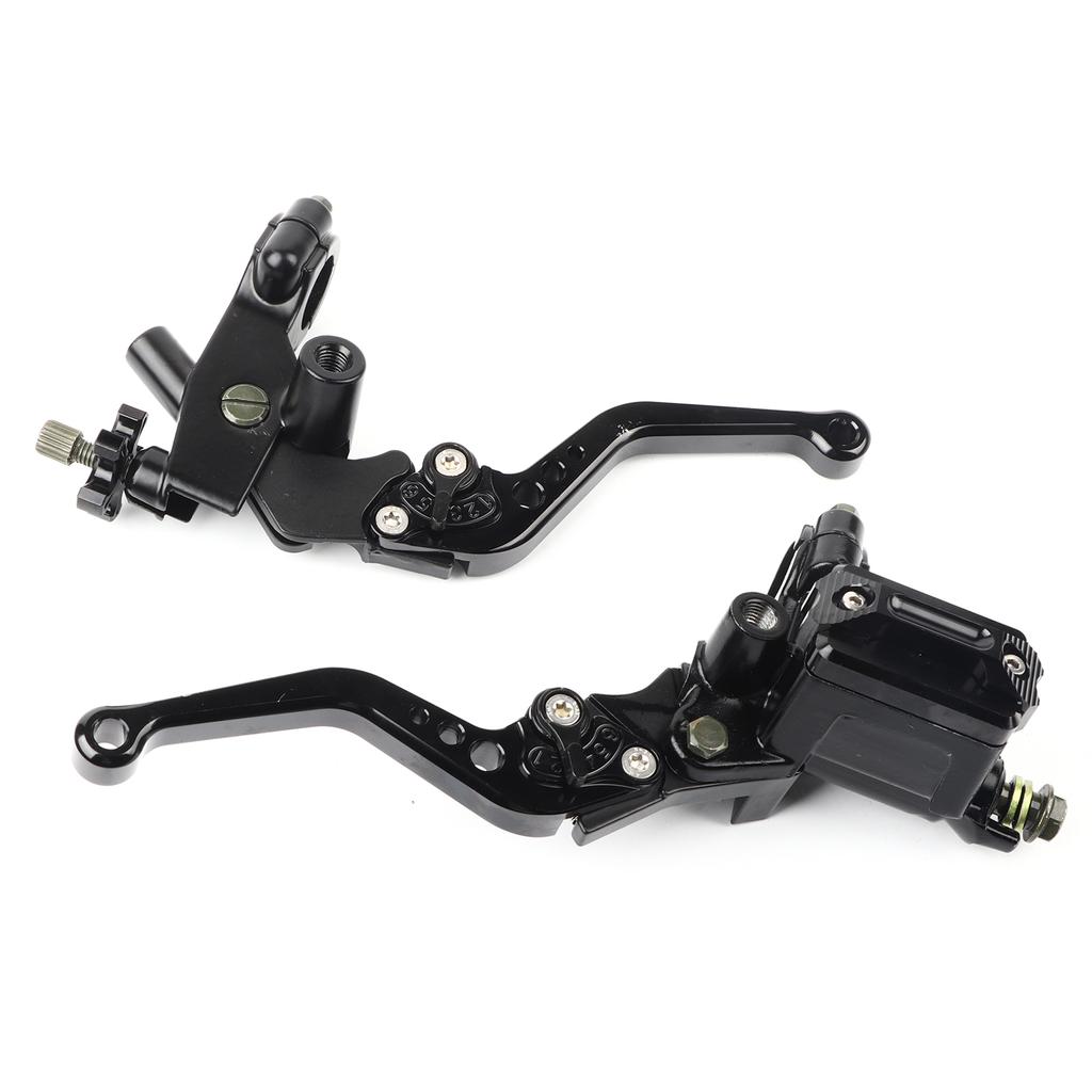 Universal 7 8in Hydraulic Adjustable Brake Upper Pump Clutch Levers Handle Assembly (Black)