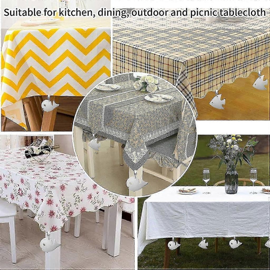 Pack Heavy Duty Stainless Steel Tablecloth Weights With Clips For Party, Picnic, Garden, Kitchen, Wedding, Indoor, Camping