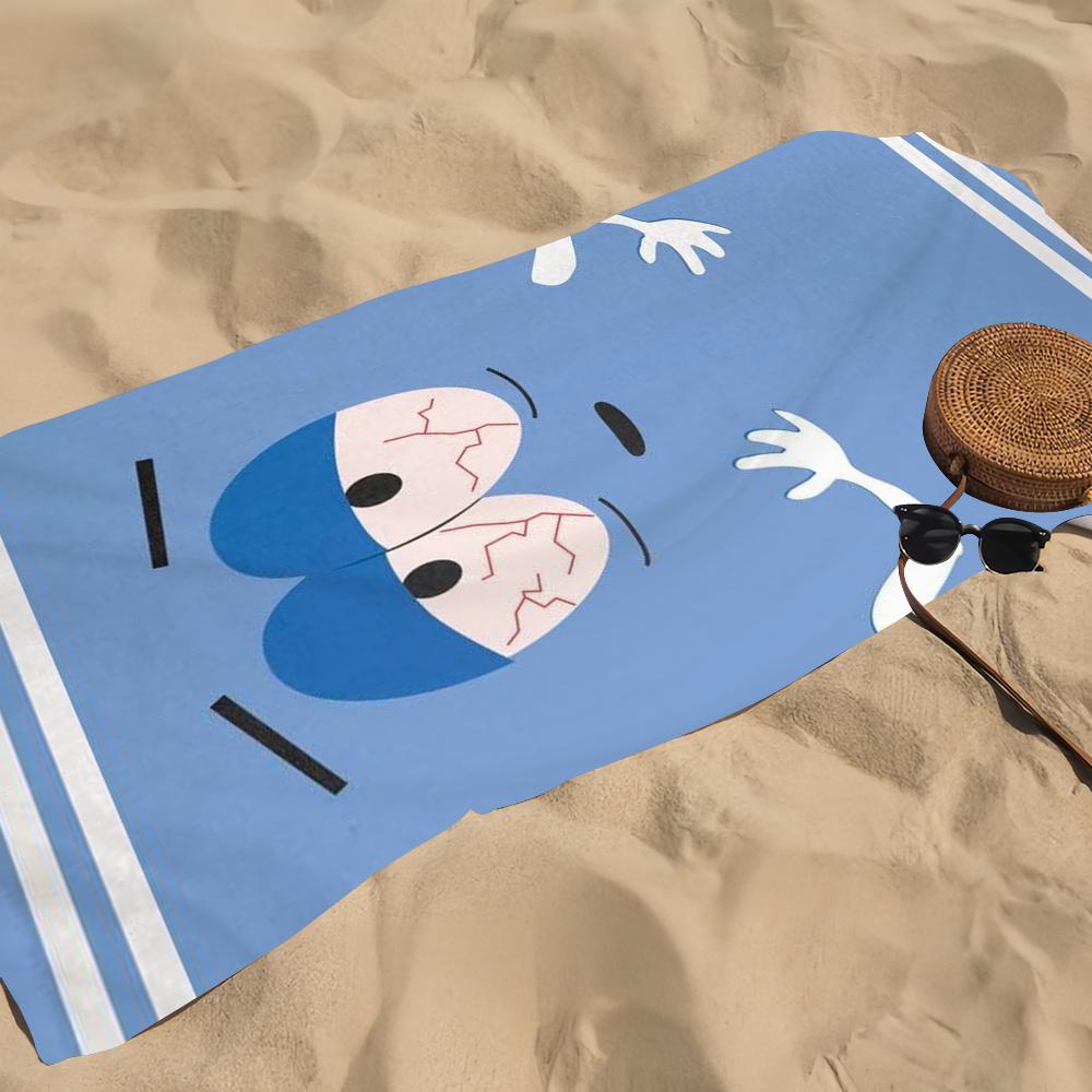 Cartoon Funny T-Towelie Towel Beach Towel Oversized Quick Dry Towel Absorbent Soft Swim BeachTowels for Men Women