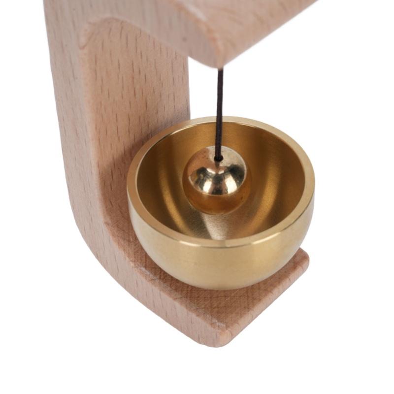 Shopkeepers Bell Wood Brass Hanging Door Bell For Entry Door Restaurant Shop Home Refrigerator Pet Door