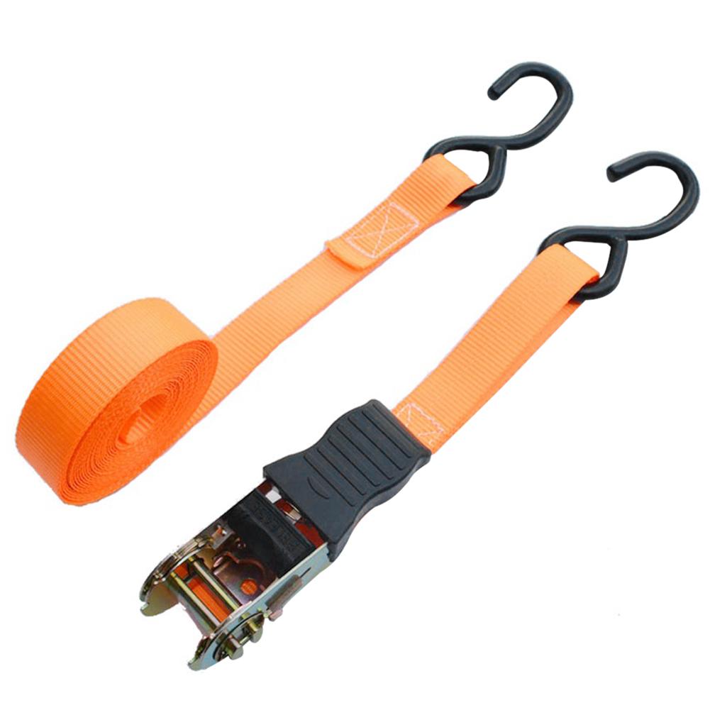 2Pcs 5 Meter Ratchet Straps Tie Down 2000 Pounds Claw Lorry Strap Lashing Polyester For Car Motorcycle Bike With Metal Buckle