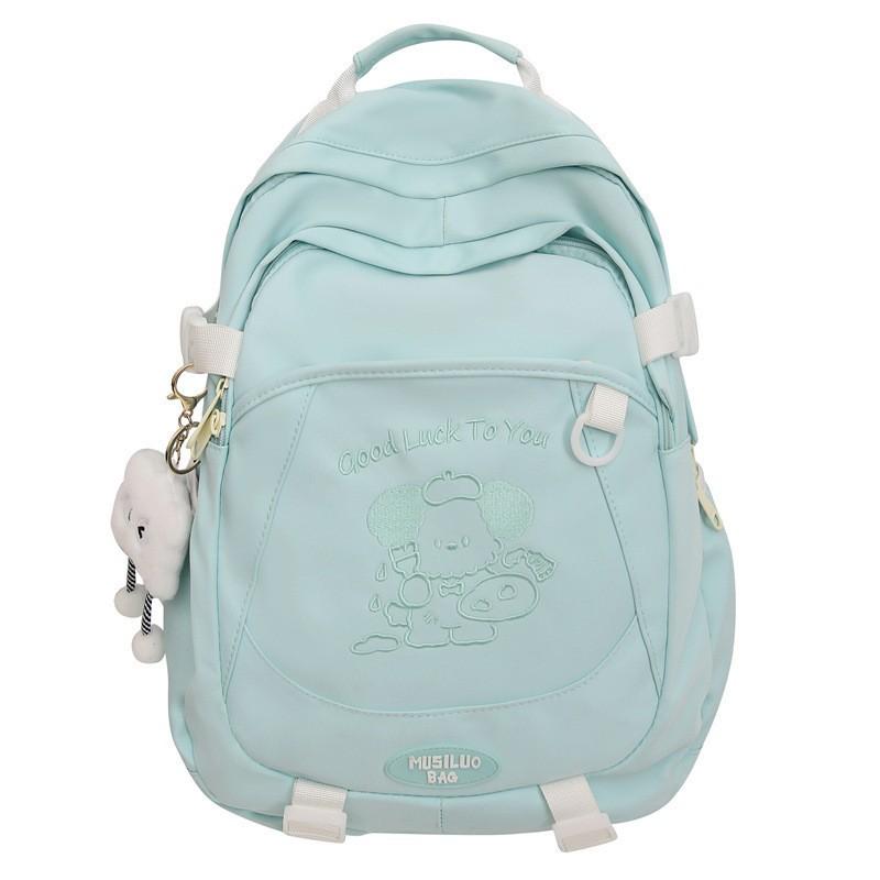 Schoolbag Female Korean Version Solid Color Small Fresh High School College Student Backpack Campus Ins Fengsen Series Simple