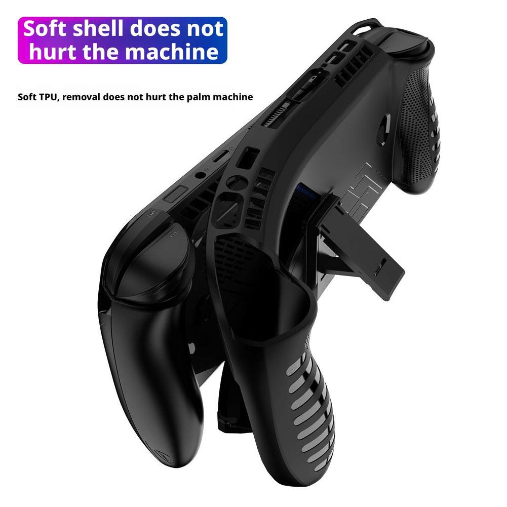 TPU Protective Case with Bracket for ASUS ROG ALLY X Game Console Anti-Scratch Anti-Slip Anti-Fall Soft Durable Easy to Install
