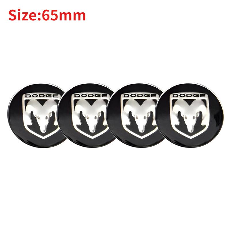 4PCS 56/60/65mm Car Wheel Center Sticker Hub Badge for Dodge AVENGER CALIBER CARAVAN Challenger CHARGER DART DURANGO JOURNEY RAM