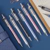 Lápis Mecânico para Estudante 0.5/0.7mm Mina com Design de Amortecedor Anti-Quebra Recarga Fácil Clipe Caneta de Escrita Corpo de Metal Lápis Mecânico para Aluno do Ensino Fundamental