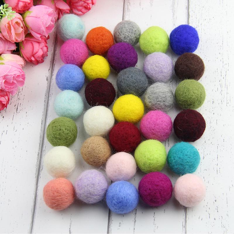 Buy 10Pcs/Lot 2Cm Diy Wool Felt Balls Round Wool Felt Balls Pom Poms Mixed Color at affordable