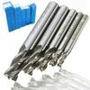 5pcs/set Carbide 4 Flutes CNC HSS End Milling Cutter Slot Drill Bit Set 4-12mm