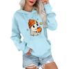 Women's Fashionable, Casual, Comfortable Round-neck, Hooded, Long-sleeved, Halloween-print Warm Sweater