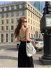 Super fairy design sense film travel vacation with chest pad suspender skirt women's vacation style sexy slim backless dress