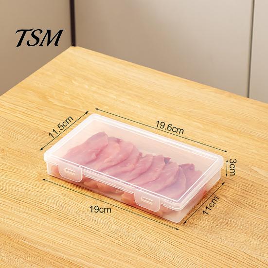 Gefrierschrank-Organizerbox Kühlschrank-Aufbewahrung mit Deckel Lebensmittelecht Transparent Gefrierbehälter für Fleisch Große Kapazität Multifunktional Gemüse Obst
