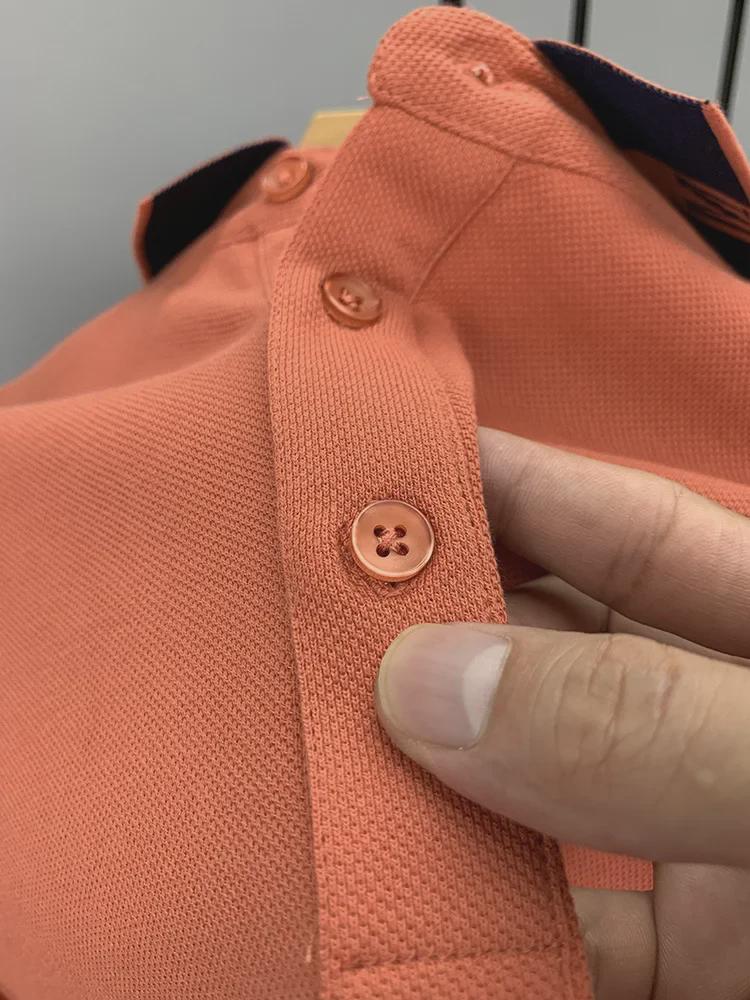High-End Embroidered Men's Cotton Polo Shirt: Summer Short-Sleeved Lapel Design