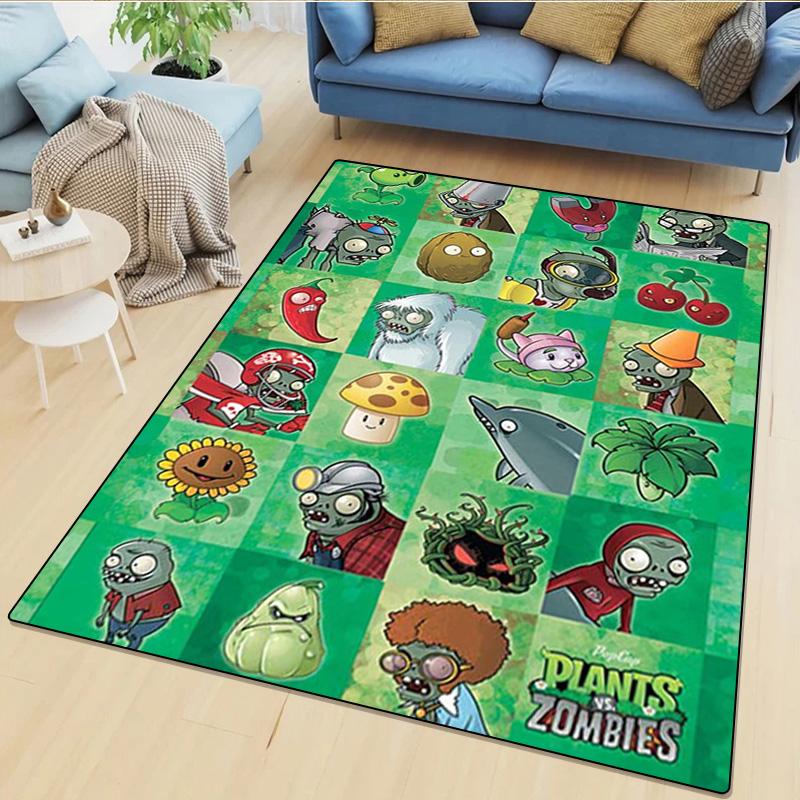 1 Stück Pflanzen V.S. Zombies Teppich - Heimteppich Büro Dekorativer Teppich Für Wohnzimmer Schlafzimmer Fußmatte Boden Teppich Computer Stuhl Bereichsteppich